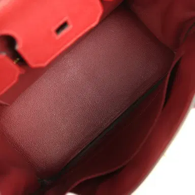 HERMÈS Pre-owned Hermes Birkin 30 Rouge H Togo Gold Hardware | Thumbnail 8