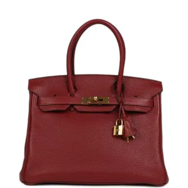 HERMÈS Pre-owned Hermes Birkin 30 Rouge H Togo Gold Hardware | Thumbnail 1