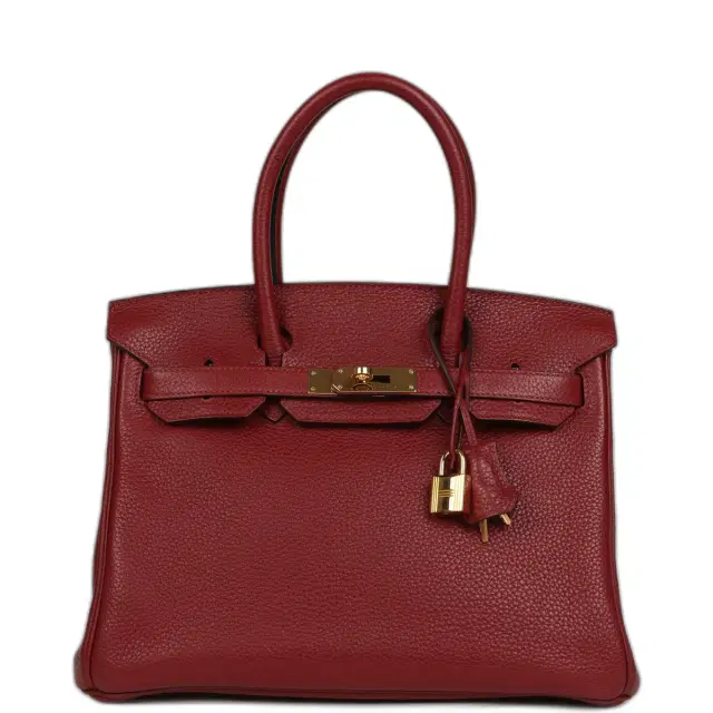 hermes Pre-owned Hermes Birkin 30 Rouge H Togo Gold Hardware