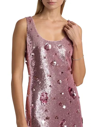 SIMKHAI Women's Tindra Sequin & Paillette Gown - Dusty Rose | Thumbnail 6 SIMKHAI Women's Tindra Sequin & Paillette Gown - Dusty Rose | Thumbnail 6