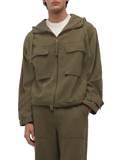 Simkhai Men's Iver Cotton Field Jacket - Olive - Size Medium | Thumbnail 3 Simkhai Men's Iver Cotton Field Jacket - Olive - Size Medium | Thumbnail 3