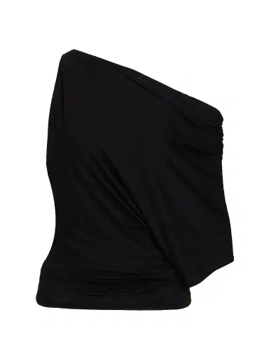 A.L.C. Women's Emi Ruched Off-The-Shoulder T-Shirt - Black | Thumbnail 1 A.L.C. Women's Emi Ruched Off-The-Shoulder T-Shirt - Black | Thumbnail 1