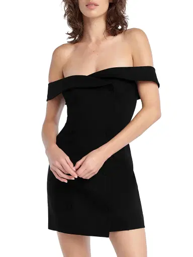 Favorite Daughter Women's The Payback Minidress - Black - Size 8 | Thumbnail 2