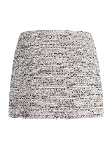 Favorite Daughter Women's The Favorite Sequin-Embellished Tweed Skort - Pink Tweed - Size 12 | Thumbnail 5