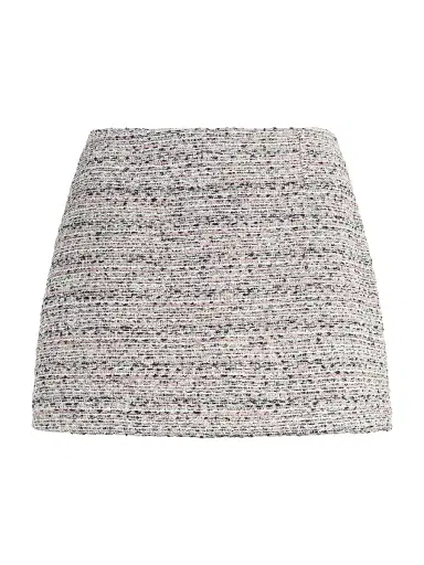 Favorite Daughter Women's The Favorite Sequin-Embellished Tweed Skort - Pink Tweed - Size 12 | Thumbnail 1
