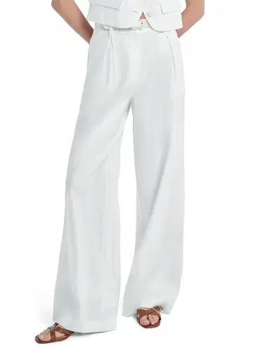 Favorite Daughter Women's Pleats For Days Pants - Ivory - Size 8 | Thumbnail 2