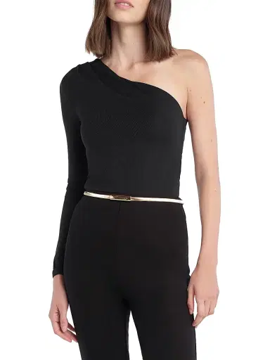Favorite Daughter Women's The Edgy One-Shoulder Top - Black - Size XL | Thumbnail 2 Favorite Daughter Women's The Edgy One-Shoulder Top - Black - Size XL | Thumbnail 2