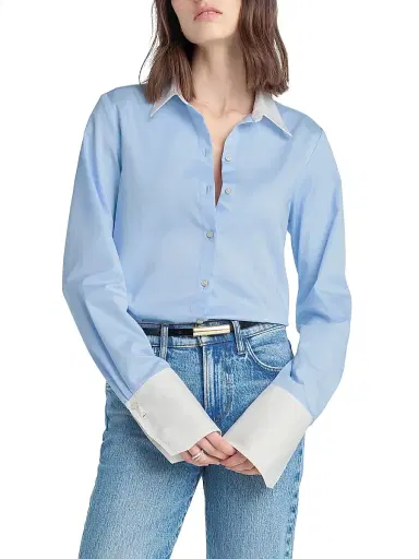 Favorite Daughter Women's The Cuffed Statement Shirt | Thumbnail 2