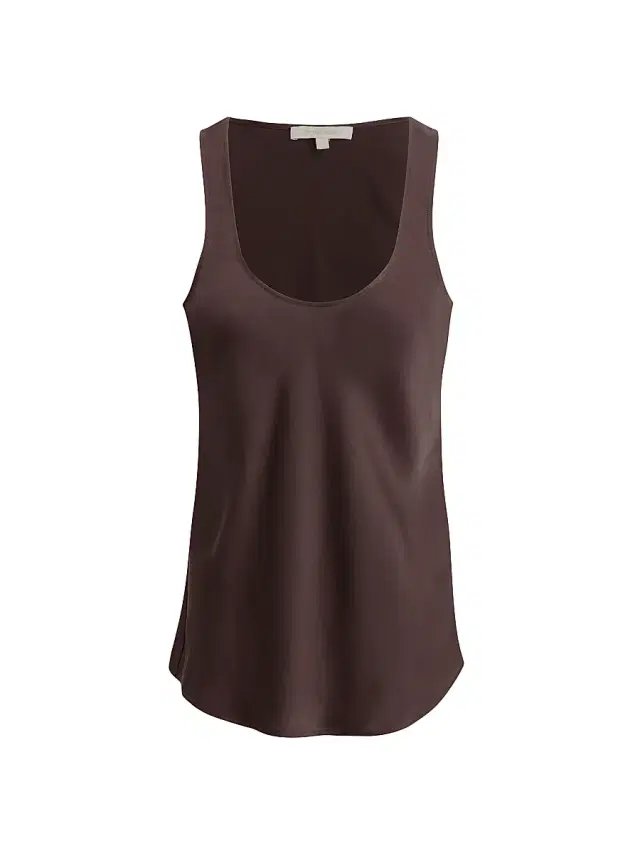 Women's The Clean Cut Satin Tank - Espresso