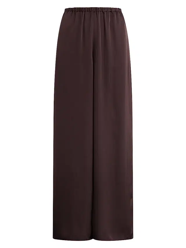 Women's The Everything Satin Wide-Leg Pants - Espresso