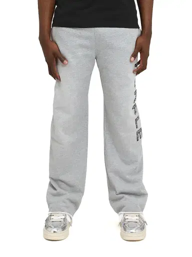 Purple Brand Men's Logo Embellished Fleece Cut-Off Sweatpants - Heather - Size XXL | Thumbnail 1