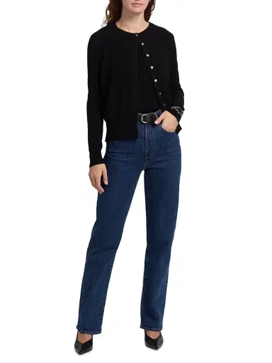 Saks Fifth Avenue Women's Cashmere Cardigan - Black - Size XL | Thumbnail 2