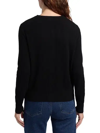 Saks Fifth Avenue Women's Cashmere Cardigan - Black - Size XL | Thumbnail 5