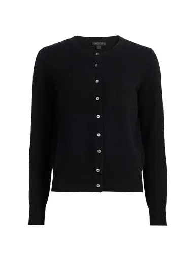 Saks Fifth Avenue Women's Cashmere Cardigan - Black - Size XL | Thumbnail 1