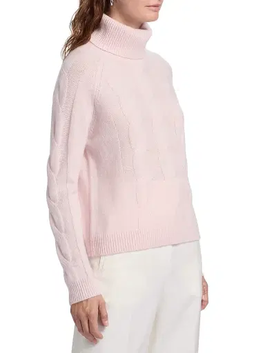Saks Fifth Avenue Women's Turtleneck Cashmere Sweater - Pink Fresia - Size XL | Thumbnail 4