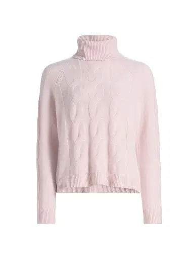 Saks Fifth Avenue Women's Turtleneck Cashmere Sweater - Pink Fresia - Size XL | Thumbnail 1