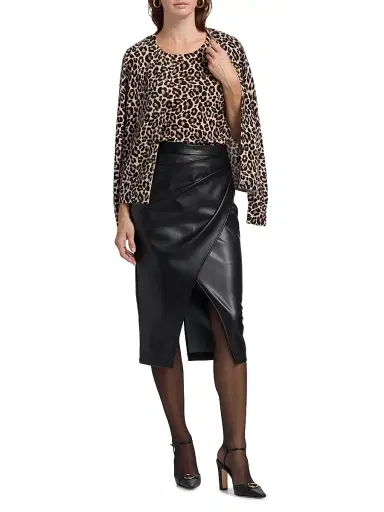 Saks Fifth Avenue Women's Leopard-Print Cashmere Sleeveless Top | Thumbnail 2 Saks Fifth Avenue Women's Leopard-Print Cashmere Sleeveless Top | Thumbnail 2