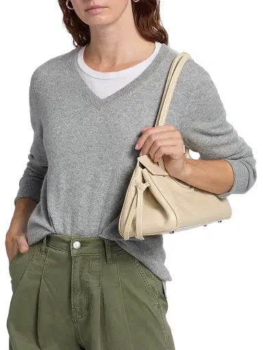 Saks Fifth Avenue Women's V-Neck Cashmere Sweater - Flannel - Size XL | Thumbnail 6 Saks Fifth Avenue Women's V-Neck Cashmere Sweater - Flannel - Size XL | Thumbnail 6