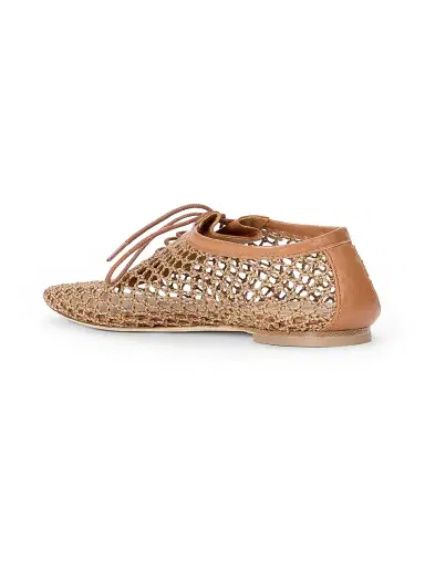 Staud Women's Kit Open-Knit Cotton Low-Top Sneakers | Thumbnail 3