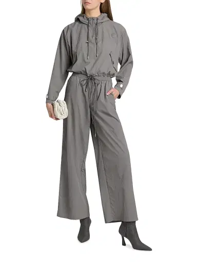 L'AGENCE Women's Valkyrie Drawstring Wide-Leg Pants - Medium Grey | Thumbnail 2 L'AGENCE Women's Valkyrie Drawstring Wide-Leg Pants - Medium Grey | Thumbnail 2