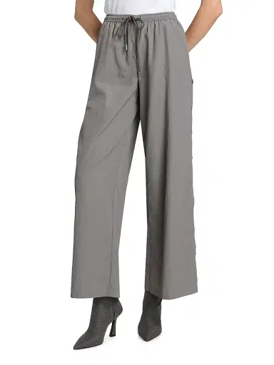 L'AGENCE Women's Valkyrie Drawstring Wide-Leg Pants - Medium Grey | Thumbnail 3 L'AGENCE Women's Valkyrie Drawstring Wide-Leg Pants - Medium Grey | Thumbnail 3