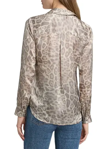 L'AGENCE Women's Tyler Leopard-Print Silk Blouse - Grey Multi Patch Leopard | Thumbnail 5 L'AGENCE Women's Tyler Leopard-Print Silk Blouse - Grey Multi Patch Leopard | Thumbnail 5