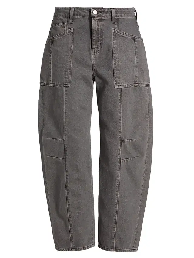 L'AGENCE Women's Cody Rodeo Barrel-Leg Jeans - Medium Grey