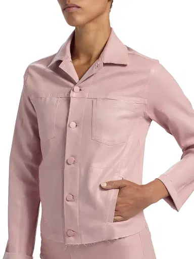 L'Agence Women's Janelle Slim Raw Jacket | Thumbnail 6 L'Agence Women's Janelle Slim Raw Jacket | Thumbnail 6