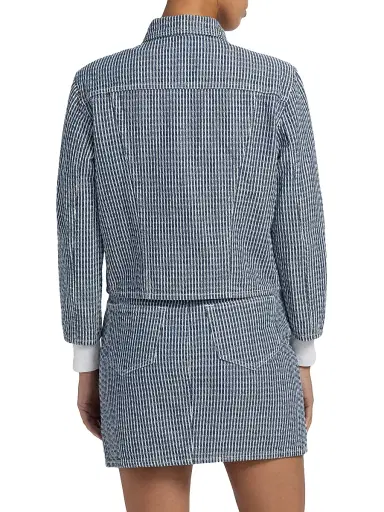 L'Agence Women's Nelly Striped Cotton Crop Jacket | Thumbnail 5 L'Agence Women's Nelly Striped Cotton Crop Jacket | Thumbnail 5