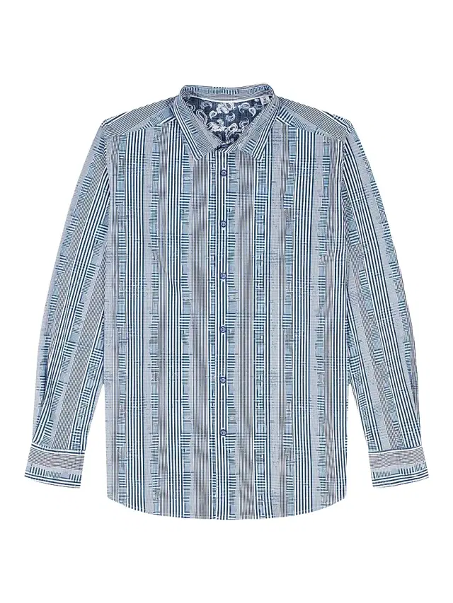 Robert Graham Men's Charnwood Geometric Shirt - Blue
