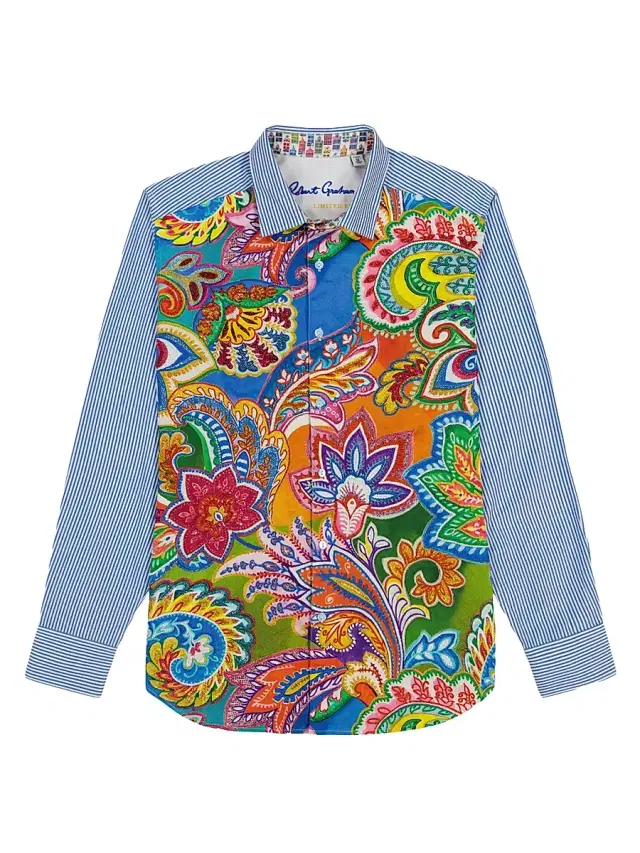 Robert Graham Men's Printed Cotton Button-Front Shirt
