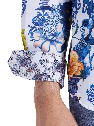 Robert Graham Men's Piccadilly Floral Cotton Shirt | Thumbnail 6 Robert Graham Men's Piccadilly Floral Cotton Shirt | Thumbnail 6