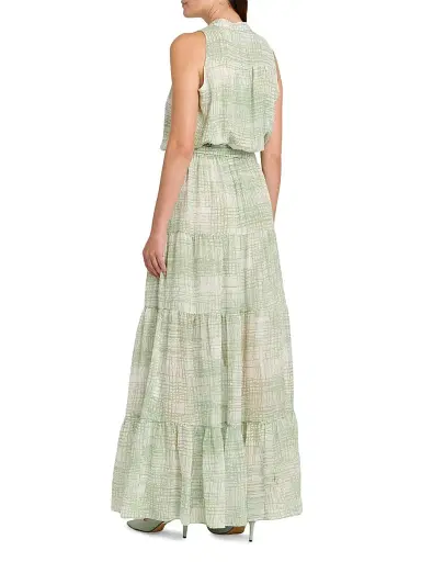 Kiton Women's Patterned Silk Tie-Waist Maxi Dress | Thumbnail 5 Kiton Women's Patterned Silk Tie-Waist Maxi Dress | Thumbnail 5