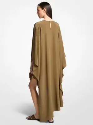Michael Kors Collection Silk Crepe de Chine Asymmetric Caftan | Thumbnail 3