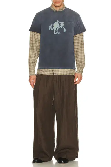 ERL Unisex Pleated Suit Trousers Woven | Thumbnail 4 ERL Unisex Pleated Suit Trousers Woven | Thumbnail 4