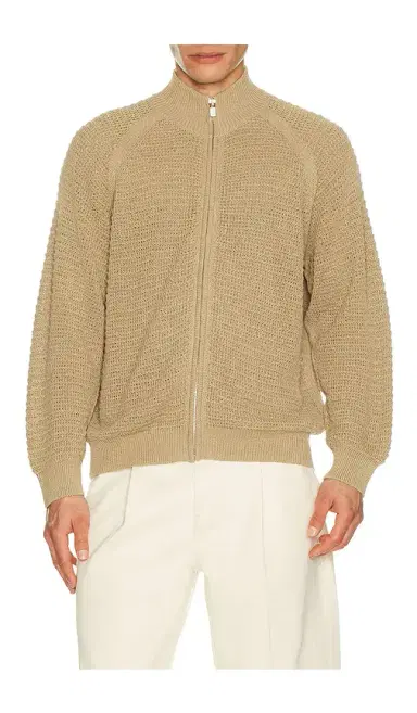 LE 17 SEPTEMBRE Open Knit Zip Up Cardigan | Thumbnail 1
