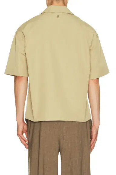 LE 17 SEPTEMBRE Open Collar Short Sleeve Shirt | Thumbnail 4
