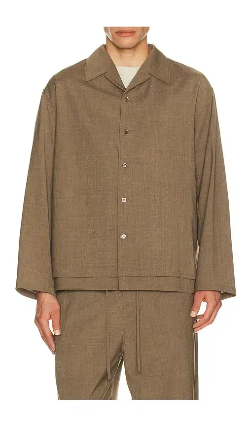 Double Layered Open Collar Shirt