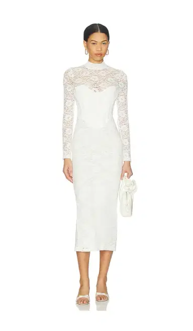 Bardot Carmen Lace Corset Midi Dress | Thumbnail 1