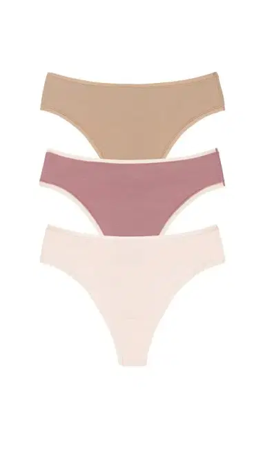Natori Bliss Bare Cotton Thong 3-pack | Thumbnail 1