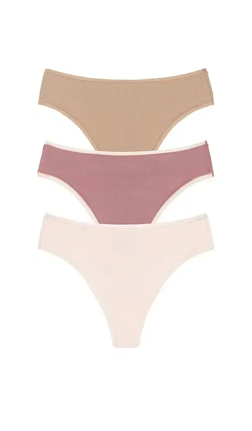 Bliss Bare Cotton Thong 3-pack