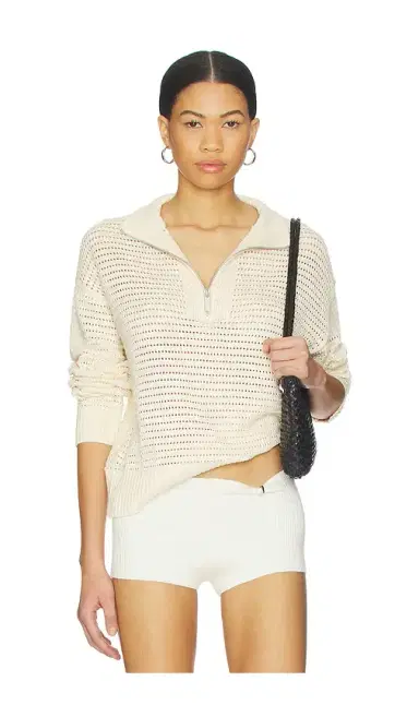 Sanctuary Open Knit 1/2 Zip Sweater | Thumbnail 1
