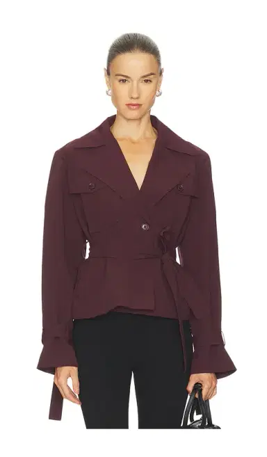 LAMARQUE Quinn Cropped Trench Coat | Thumbnail 1 LAMARQUE Quinn Cropped Trench Coat | Thumbnail 1
