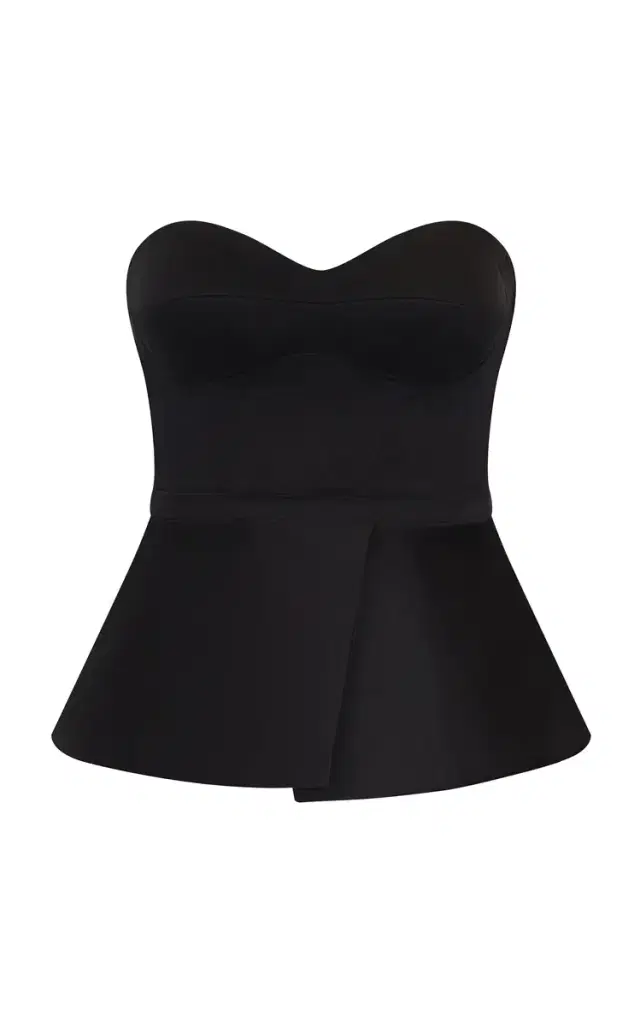 ANDRES OTALORA Nos Reconocemos Strapless Stretch-Cotton Top