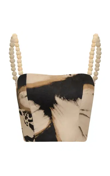 ANDRES OTALORA Mi Interior Printed Linen Top | Thumbnail 1
