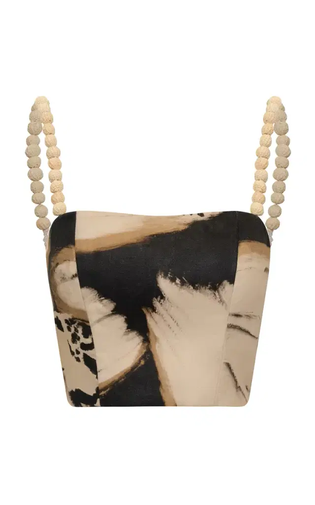 ANDRES OTALORA Mi Interior Printed Linen Top