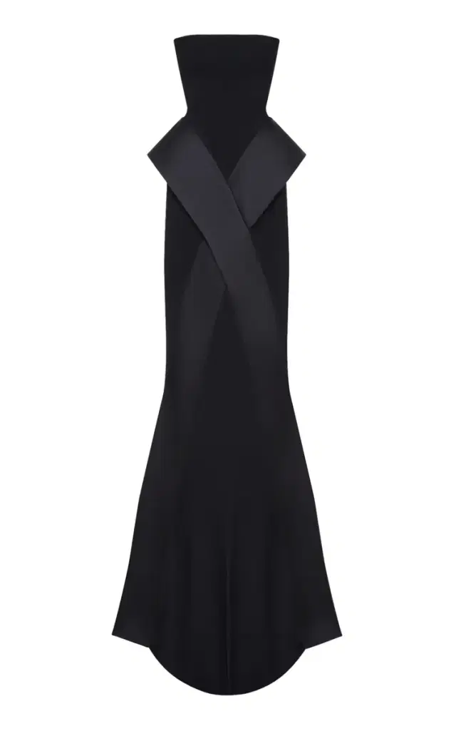 BALYKINA Nora Sculptural Cady Maxi Dress