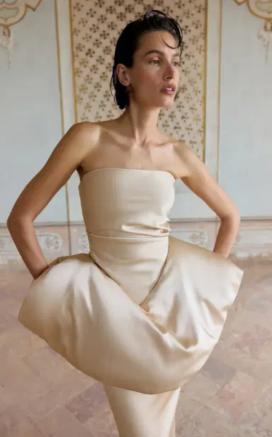 BALYKINA Shell Poufed Corset Top | Thumbnail 3