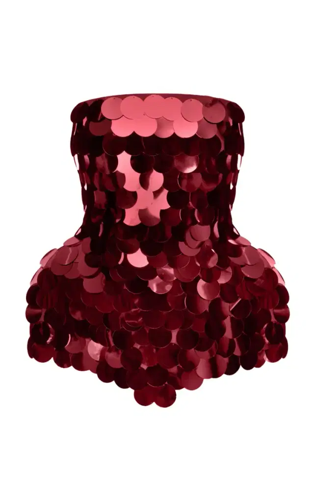 BALYKINA Sequined Corset Top