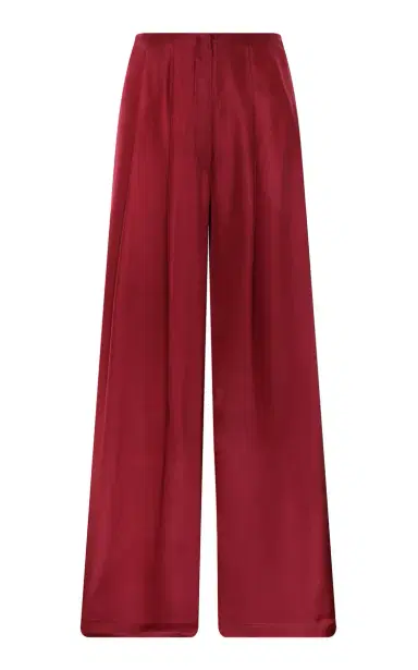 ANDRES OTALORA Origen Mid-Rise Silk Wide-Leg Pants | Thumbnail 1